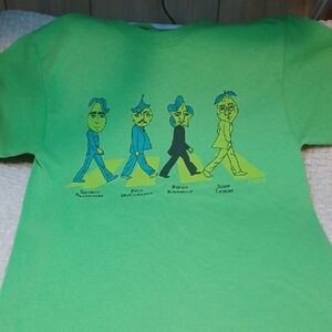 Green Graphic Beatles Cartoon Design